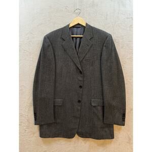 Hickey Freeman Collection Men’s 42R Wool Cashmere Herringbone Sport Coat Blazer